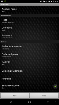Zoiper for Android SIP account credentials Zoiper for Android SIP account credentials