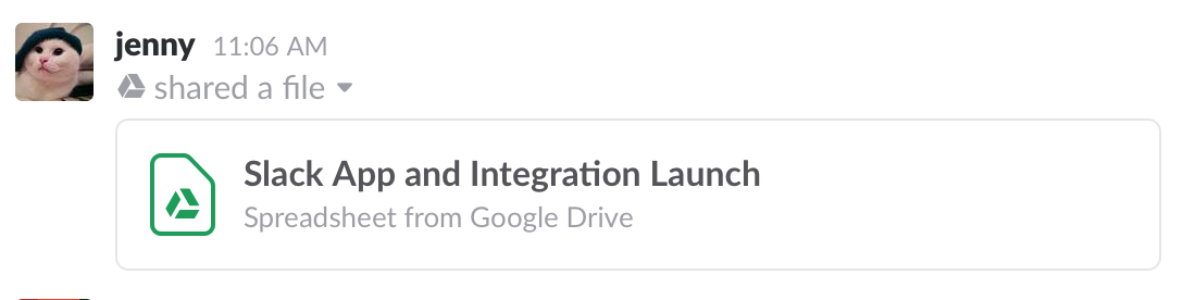 Google Drive Slack app example