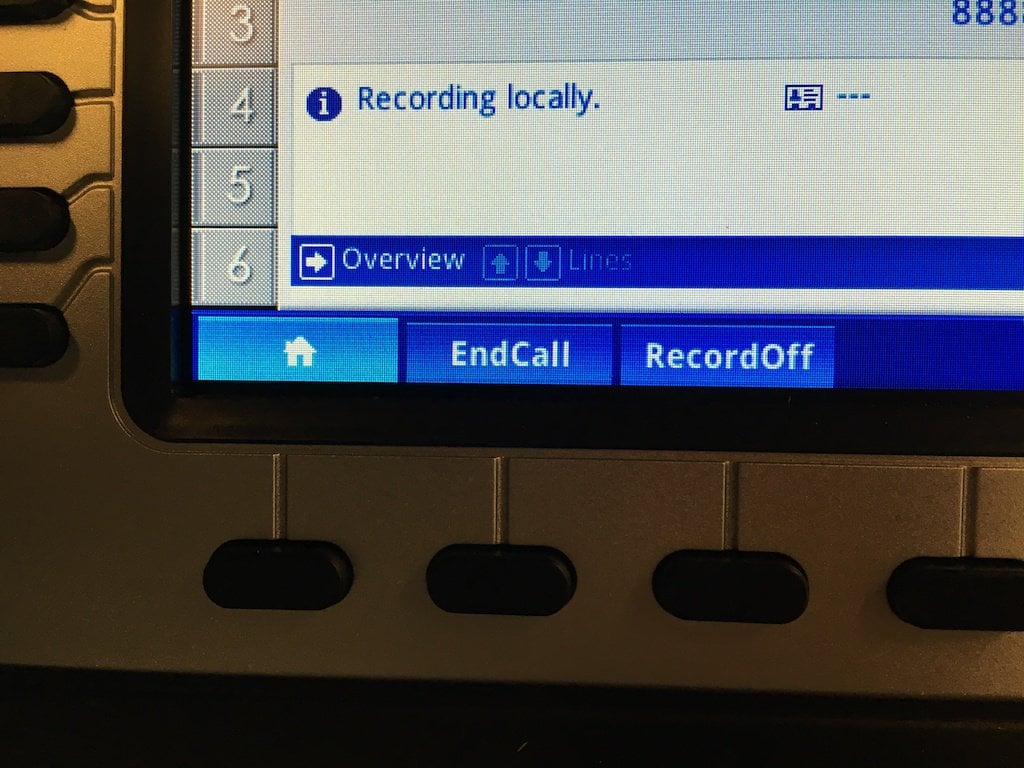 GXP2160 call recording